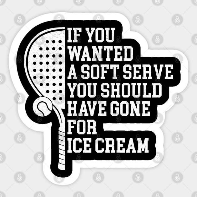 If You Wanted A Soft Serve - Funny Racquetball Sticker by Nisrine